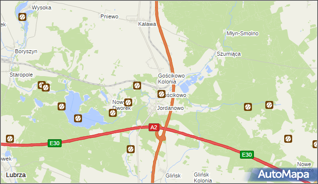 mapa Gościkowo, Gościkowo na mapie Targeo