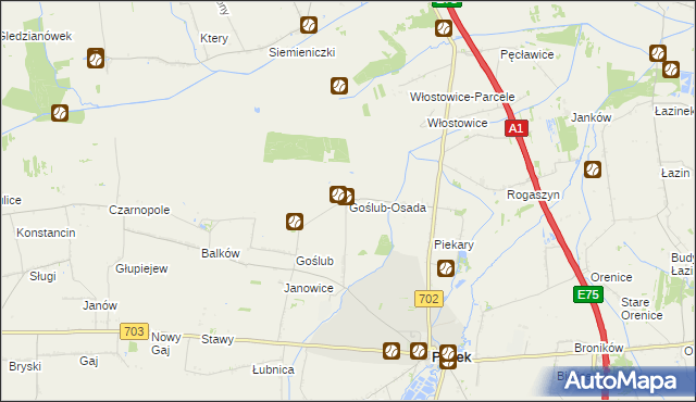 mapa Goślub-Osada, Goślub-Osada na mapie Targeo