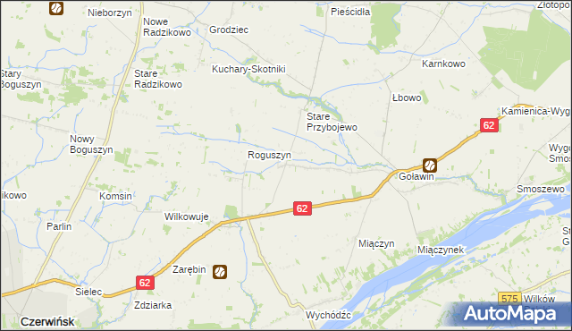 mapa Goworowo gmina Czerwińsk nad Wisłą, Goworowo gmina Czerwińsk nad Wisłą na mapie Targeo