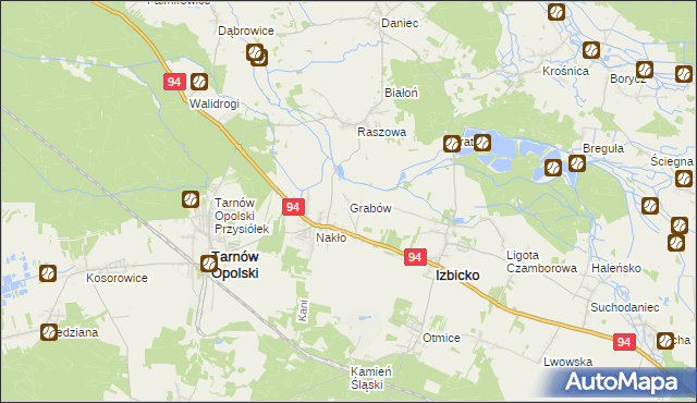 mapa Grabów gmina Izbicko, Grabów gmina Izbicko na mapie Targeo
