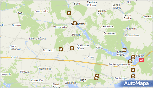 mapa Grabowce Górne, Grabowce Górne na mapie Targeo