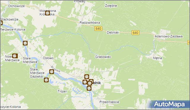 mapa Grabowiec gmina Mielnik, Grabowiec gmina Mielnik na mapie Targeo