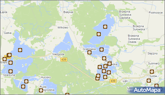 mapa Grabówka gmina Milicz, Grabówka gmina Milicz na mapie Targeo