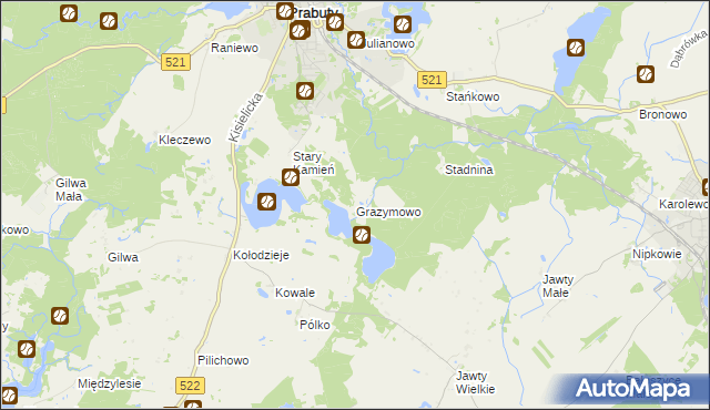 mapa Grazymowo, Grazymowo na mapie Targeo