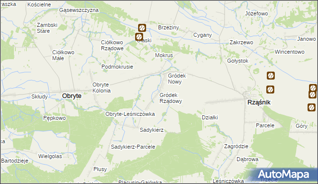 mapa Gródek Rządowy, Gródek Rządowy na mapie Targeo