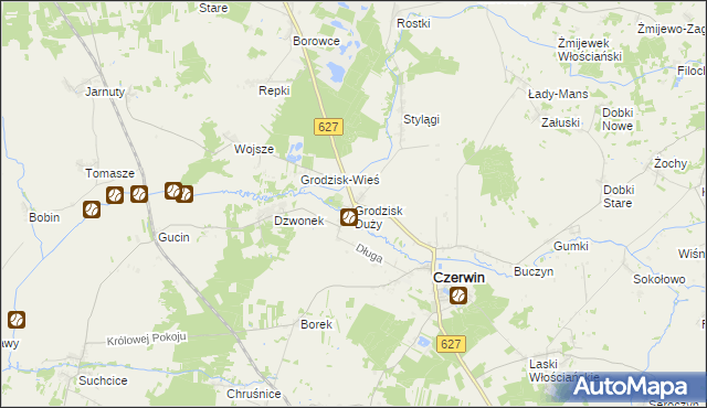 mapa Grodzisk Duży, Grodzisk Duży na mapie Targeo