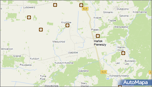 mapa Hańsk-Kolonia, Hańsk-Kolonia na mapie Targeo