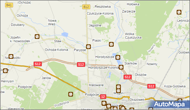 mapa Horodyszcze gmina Chełm, Horodyszcze gmina Chełm na mapie Targeo