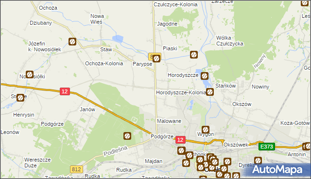 mapa Horodyszcze-Kolonia, Horodyszcze-Kolonia na mapie Targeo