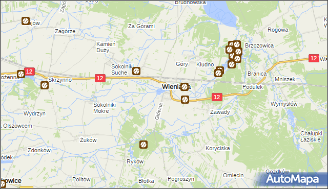 mapa Jabłonica gmina Wieniawa, Jabłonica gmina Wieniawa na mapie Targeo