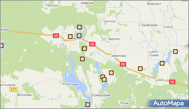 mapa Jabłonkowo, Jabłonkowo na mapie Targeo