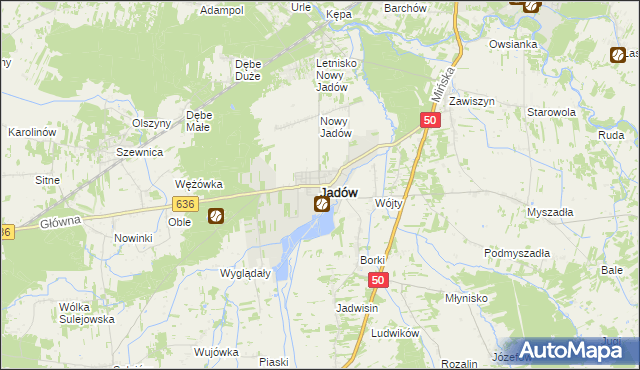 mapa Jadów, Jadów na mapie Targeo