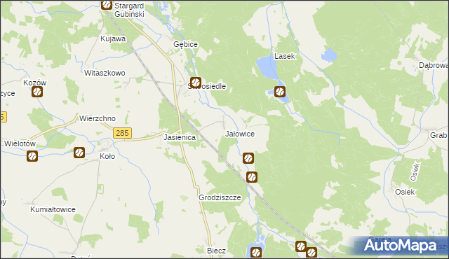 mapa Jałowice, Jałowice na mapie Targeo