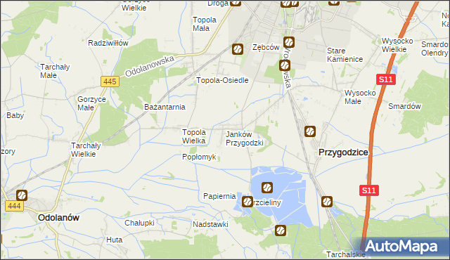 mapa Janków Przygodzki, Janków Przygodzki na mapie Targeo