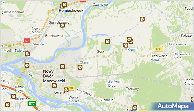 mapa Janówek Pierwszy, Janówek Pierwszy na mapie Targeo