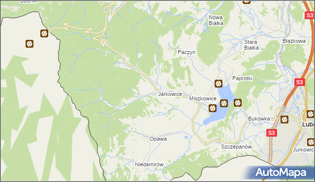 mapa Jarkowice, Jarkowice na mapie Targeo