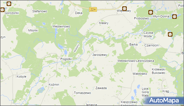 mapa Jaroszewy, Jaroszewy na mapie Targeo