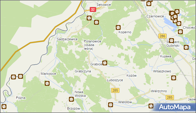 mapa Jazów, Jazów na mapie Targeo