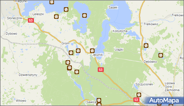 mapa Jęcznik, Jęcznik na mapie Targeo