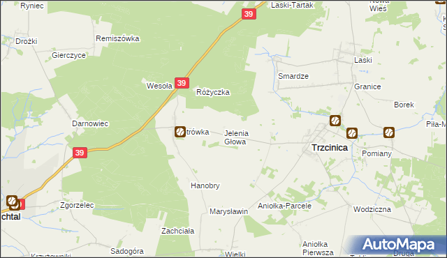 mapa Jelenia Głowa, Jelenia Głowa na mapie Targeo