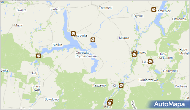 mapa Jerzykowo gmina Trzemeszno, Jerzykowo gmina Trzemeszno na mapie Targeo