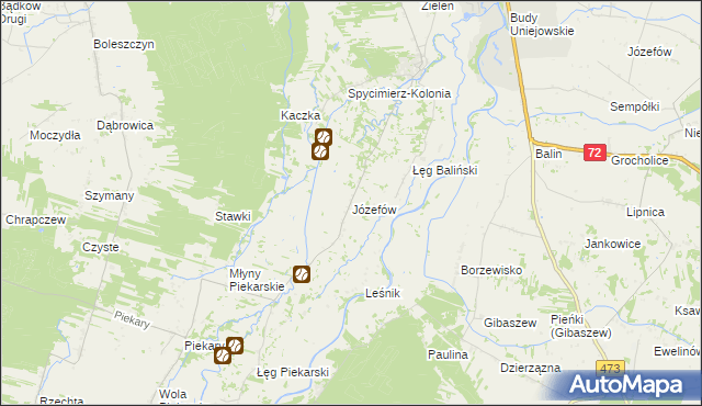 mapa Józefów gmina Dobra, Józefów gmina Dobra na mapie Targeo