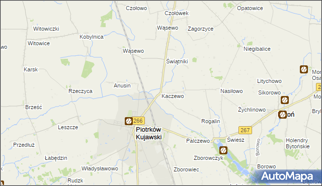 mapa Kaczewo, Kaczewo na mapie Targeo