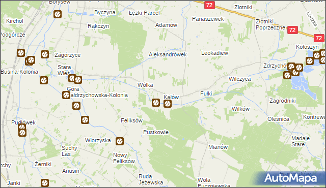 mapa Kałów, Kałów na mapie Targeo