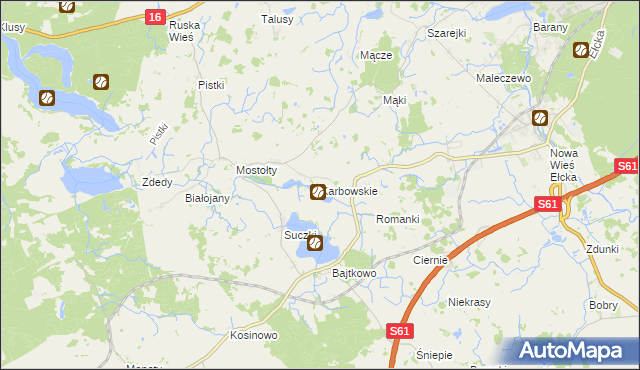 mapa Karbowskie, Karbowskie na mapie Targeo