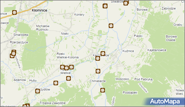 mapa Karczewice, Karczewice na mapie Targeo