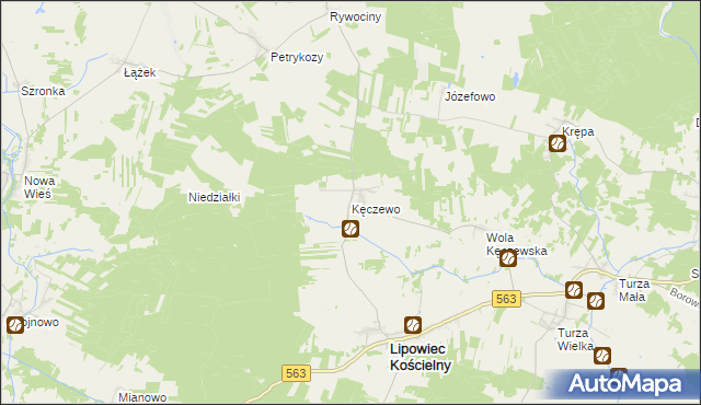 mapa Kęczewo, Kęczewo na mapie Targeo