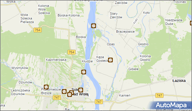 mapa Kępa Gostecka, Kępa Gostecka na mapie Targeo