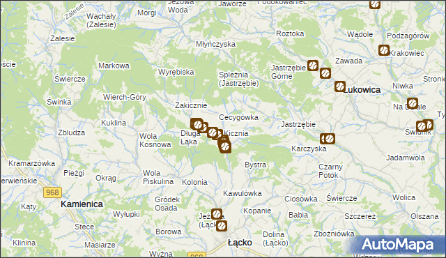 mapa Kicznia, Kicznia na mapie Targeo