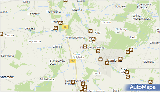 mapa Kierzkówka-Kolonia, Kierzkówka-Kolonia na mapie Targeo