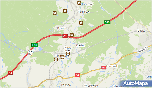 mapa Kierżno, Kierżno na mapie Targeo