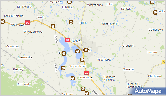 mapa Kikół, Kikół na mapie Targeo