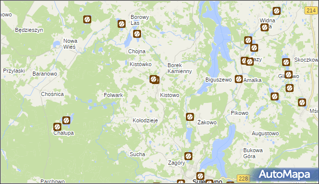 mapa Kistowo, Kistowo na mapie Targeo