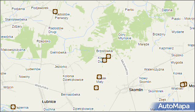 mapa Klasak Duży, Klasak Duży na mapie Targeo