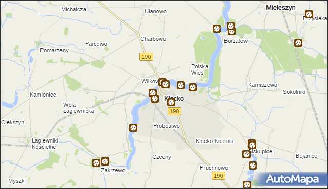 mapa Kłecko, Kłecko na mapie Targeo