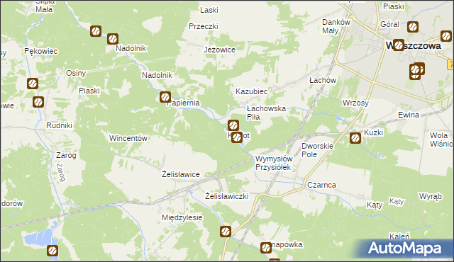 mapa Klekot, Klekot na mapie Targeo