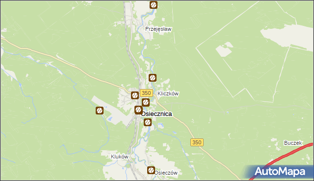 mapa Kliczków, Kliczków na mapie Targeo