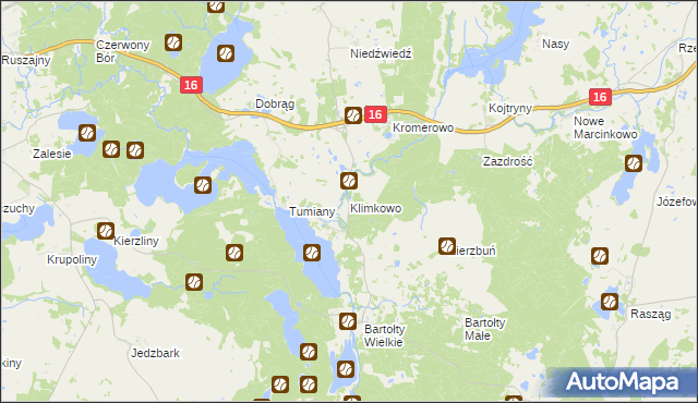 mapa Klimkowo, Klimkowo na mapie Targeo