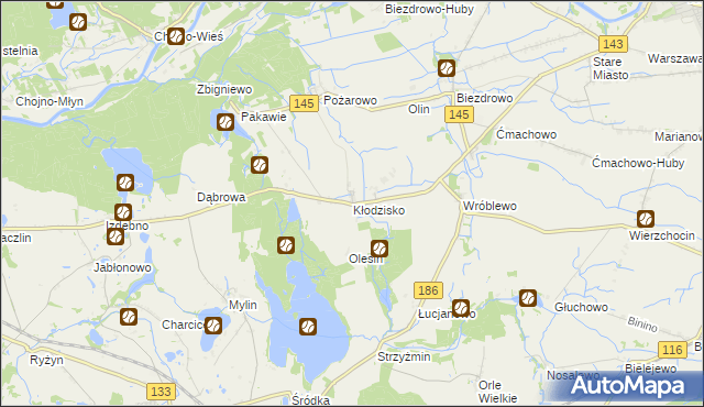 mapa Kłodzisko, Kłodzisko na mapie Targeo