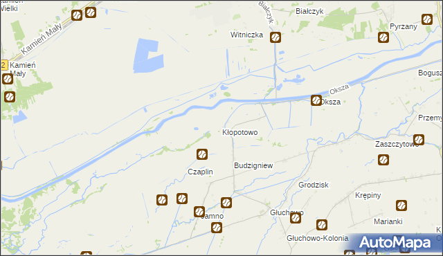 mapa Kłopotowo gmina Witnica, Kłopotowo gmina Witnica na mapie Targeo