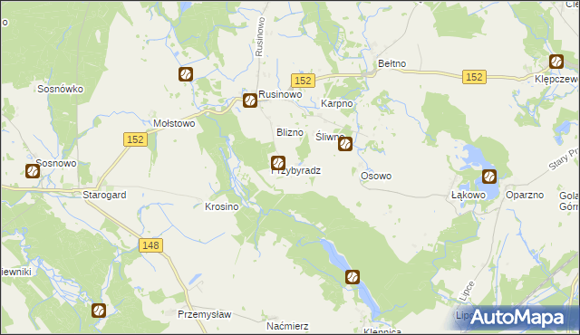 mapa Kłośniki, Kłośniki na mapie Targeo