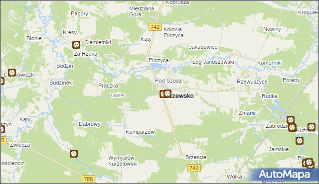 mapa Kluczewsko, Kluczewsko na mapie Targeo
