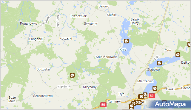 mapa Knis-Podewsie, Knis-Podewsie na mapie Targeo