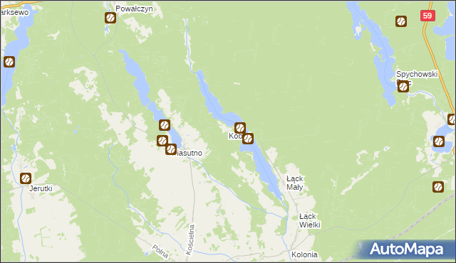 mapa Kobiel, Kobiel na mapie Targeo