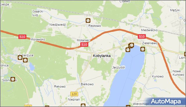 mapa Kobylanka powiat stargardzki, Kobylanka powiat stargardzki na mapie Targeo