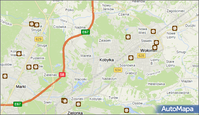 mapa Kobyłka, Kobyłka na mapie Targeo